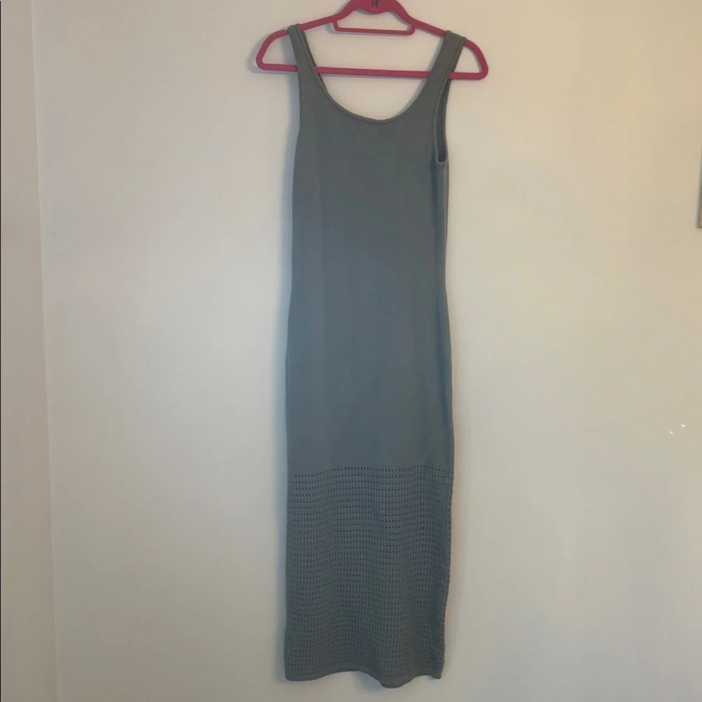 Universal Thread Sage Green Knit Sweater Tank Midi Dress - Picture 6 of 7